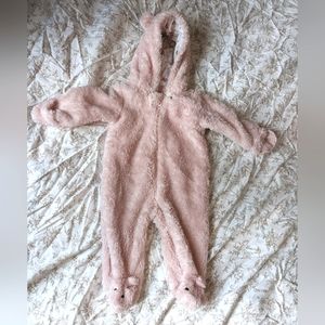Pink Bear Pram Suit 6 Months